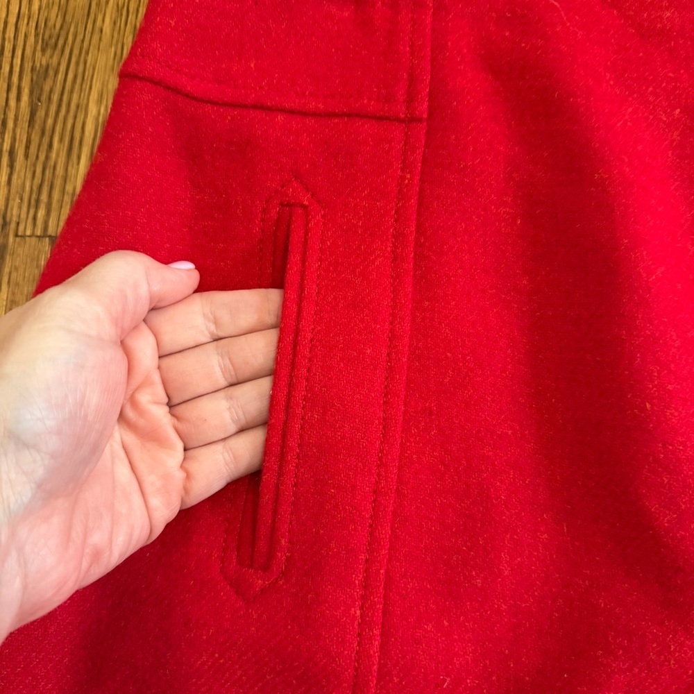 Talbots Petite Red Pencil Skirt Wool Blend Size 10P - Picture 3 of 7
